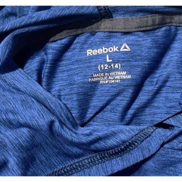 Reebok Boys 24/7 Jersey Hoodie Size L (12-14) Blue - Picture 4 of 5